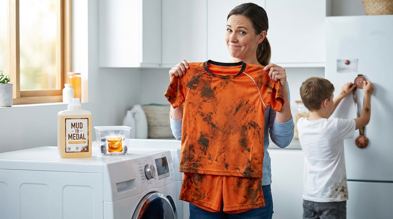 AI animatic example: laundry product shot with brand placement