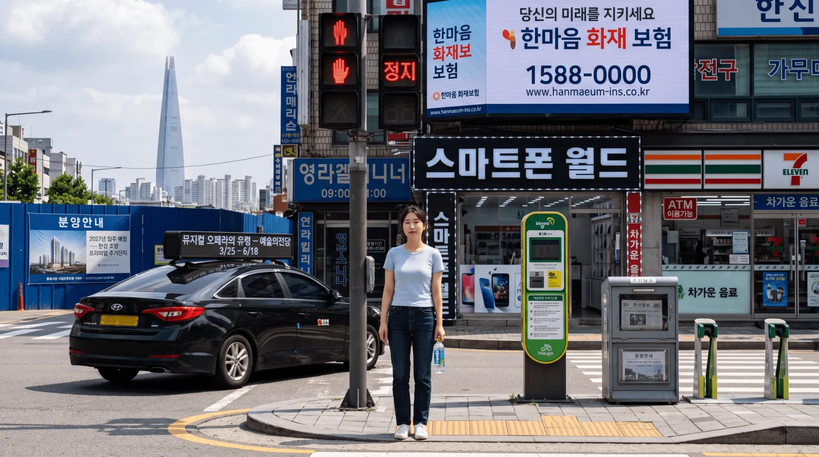 AI visual resynthesis example showing Korean street scene with localised signage, text and environment